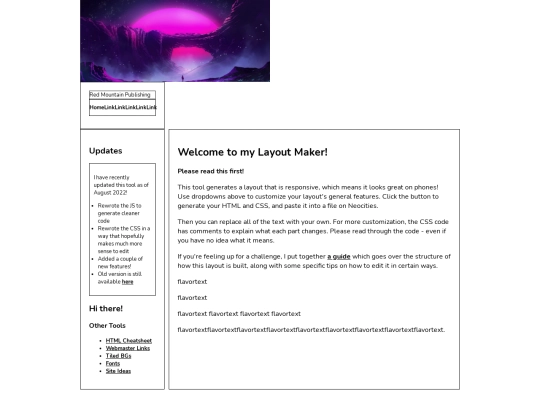 layoutold screenshot