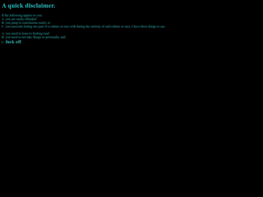 disclaimer screenshot