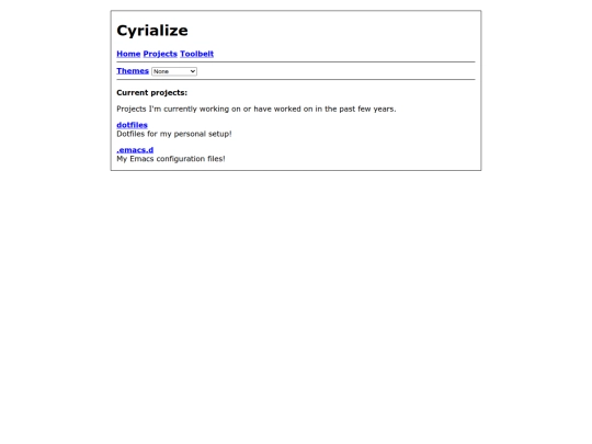 projects screenshot