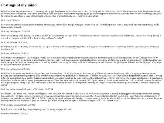 Blogsubpage screenshot