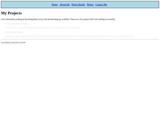 projects screenshot