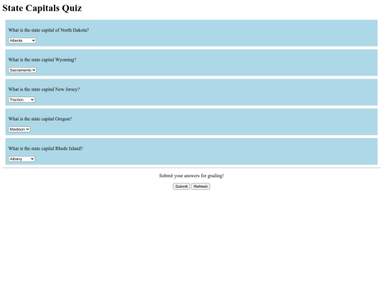 quiz screenshot