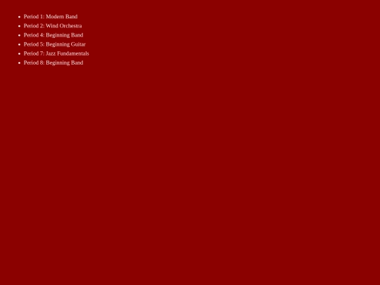 courses screenshot