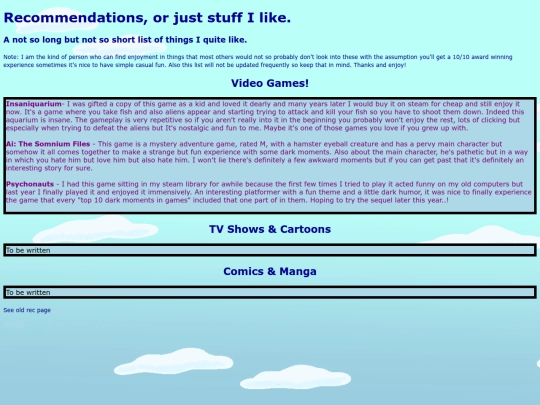 Recs screenshot