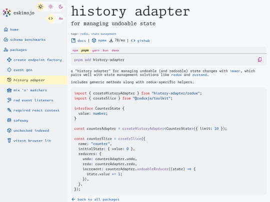 packages/history-adapter screenshot