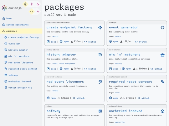 packages screenshot