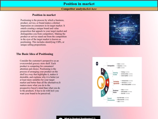 Position-in-market screenshot