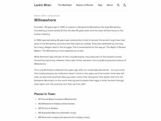 wiki/willowshore screenshot