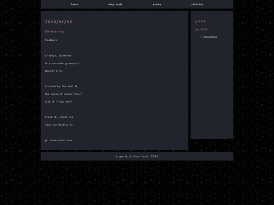 poetry pages/christening20260106 screenshot
