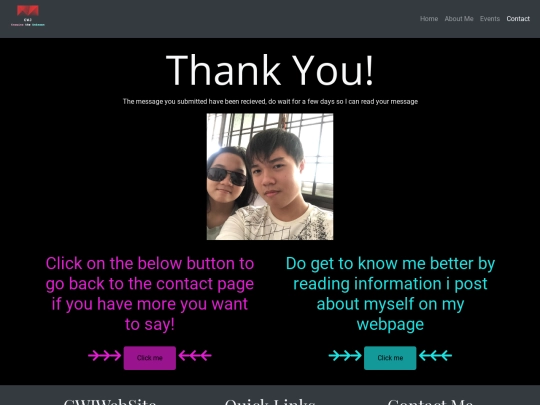 thankyou screenshot