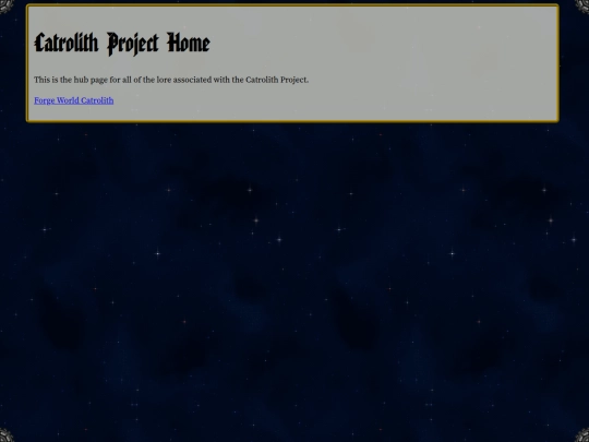 lore/catrolith-project-home screenshot