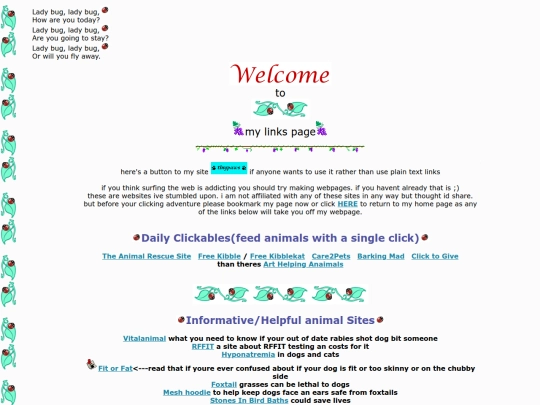 links screenshot
