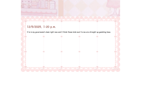 Diary entries/1252025 screenshot