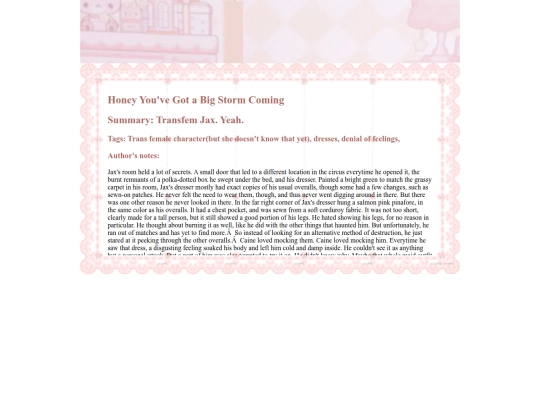 Fic holder/The Amazing Digital Circus/HoneyYouveGotABig screenshot