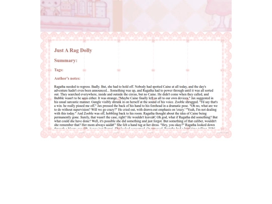 Fic holder/The Amazing Digital Circus/JustARagDolly screenshot