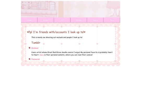 Links screenshot