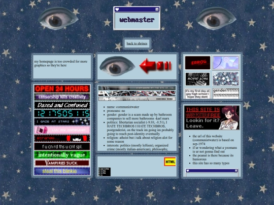 webmaster screenshot