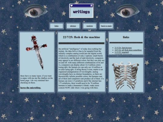 writings screenshot