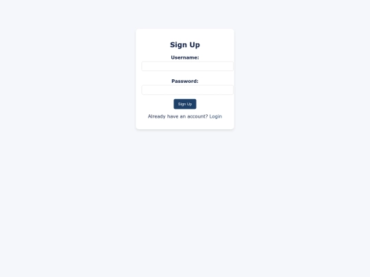 signup screenshot