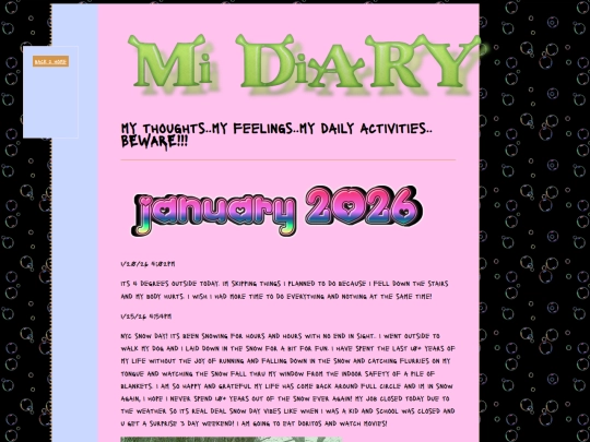 diary screenshot