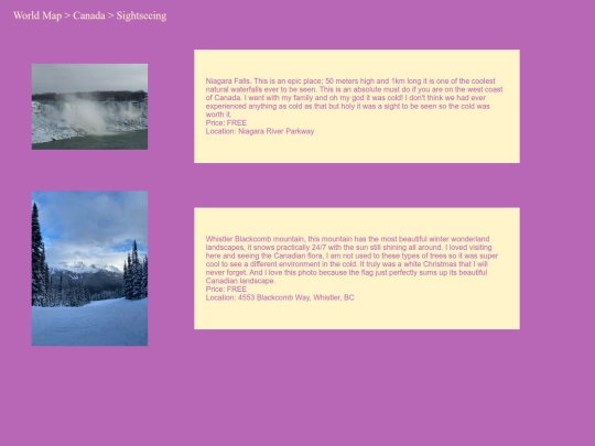 canada/sightseeing screenshot
