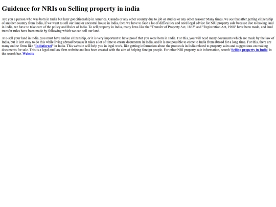 guidence-for-nris-on-selling-property-in-india screenshot