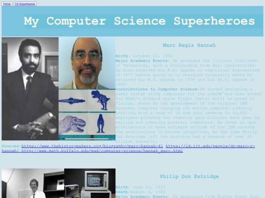 MyComputerScienceSuperheroes screenshot