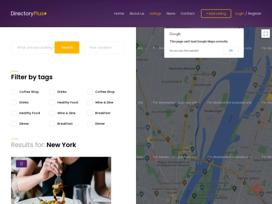 listings screenshot