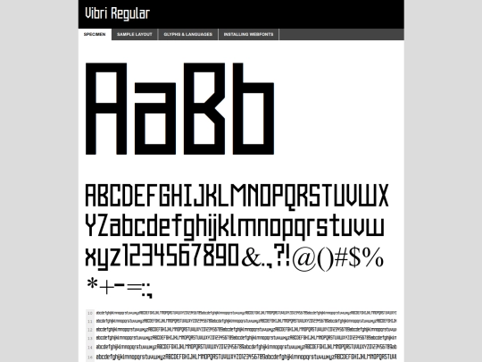 font/vibri-demo screenshot