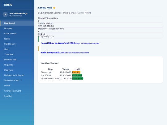 dashboard screenshot