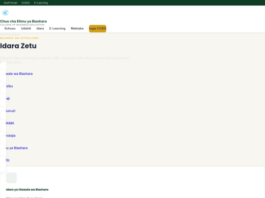 departments screenshot