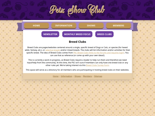 PetzShowClub/info/breedclubs screenshot