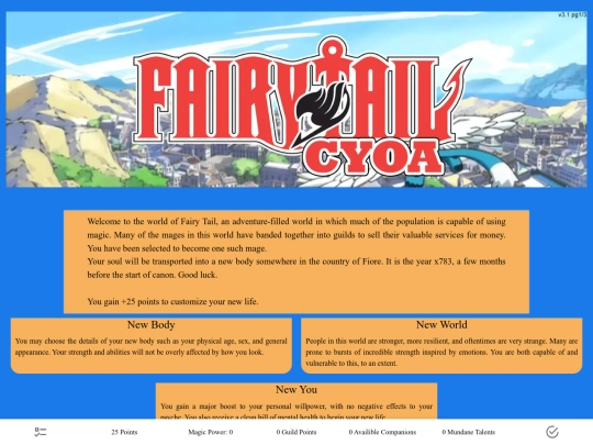 CYOAs/Fairy_Tail screenshot