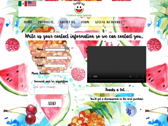 Delifruit/form screenshot