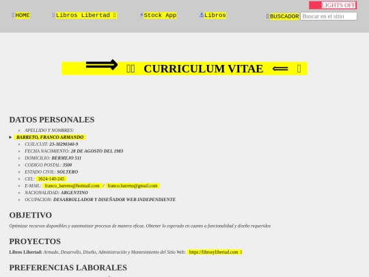 francoBarretoCVes screenshot