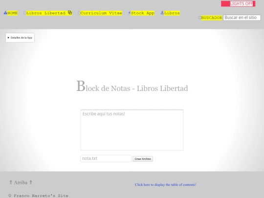 notas screenshot