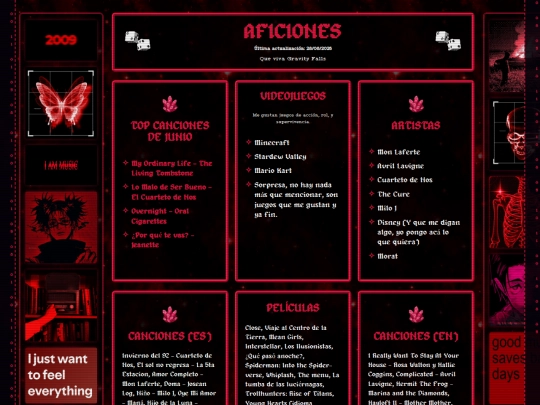 paginas/aficiones screenshot