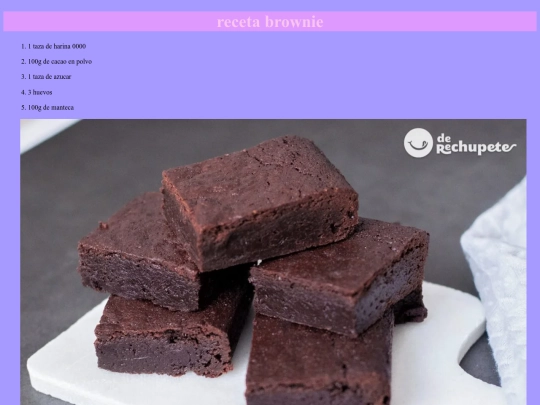 recetario/brownie/brownie screenshot