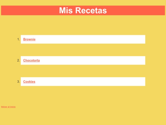 recetario/recetario screenshot
