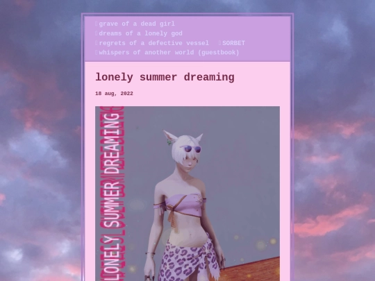 posts/2022-08-18-lonely-summer-dreaming screenshot