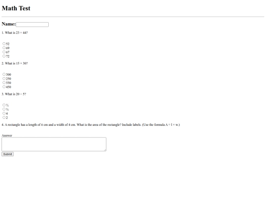 math_test_form screenshot