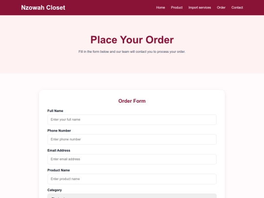 order screenshot