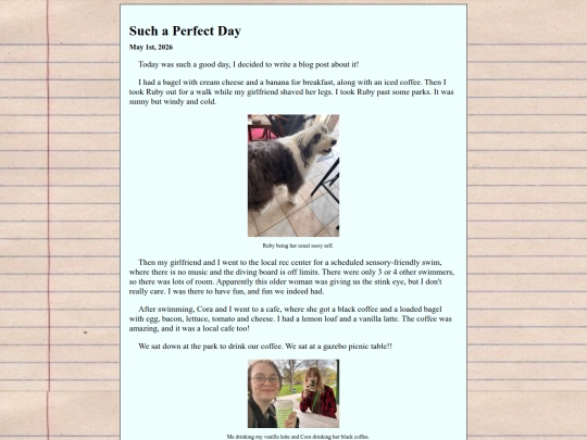 blogpost/suchaperfectday screenshot