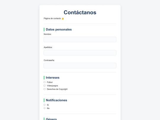 Contacto screenshot