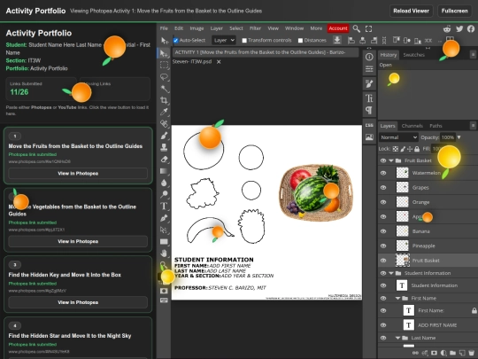 Online Activity Portfolio screenshot