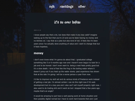 ramblings/its-so-over-lmfao screenshot