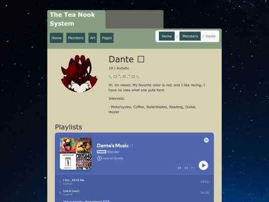 dante screenshot