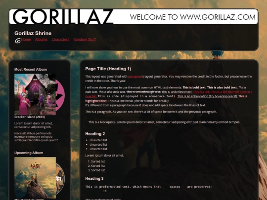 shrines/gorillaz/home copy screenshot