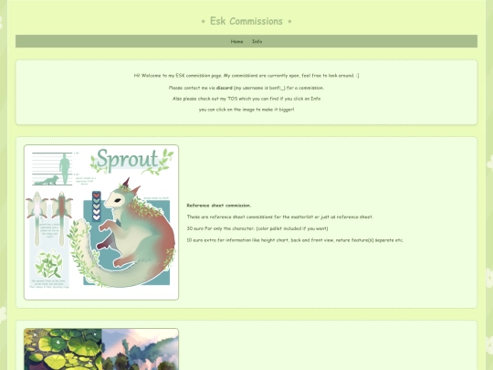 commissions esk/eskcommissions screenshot