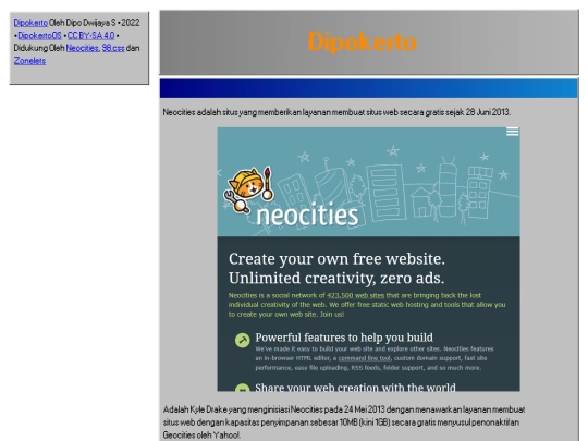 posts/2022-02-06-Neocities-Itu-Apa screenshot